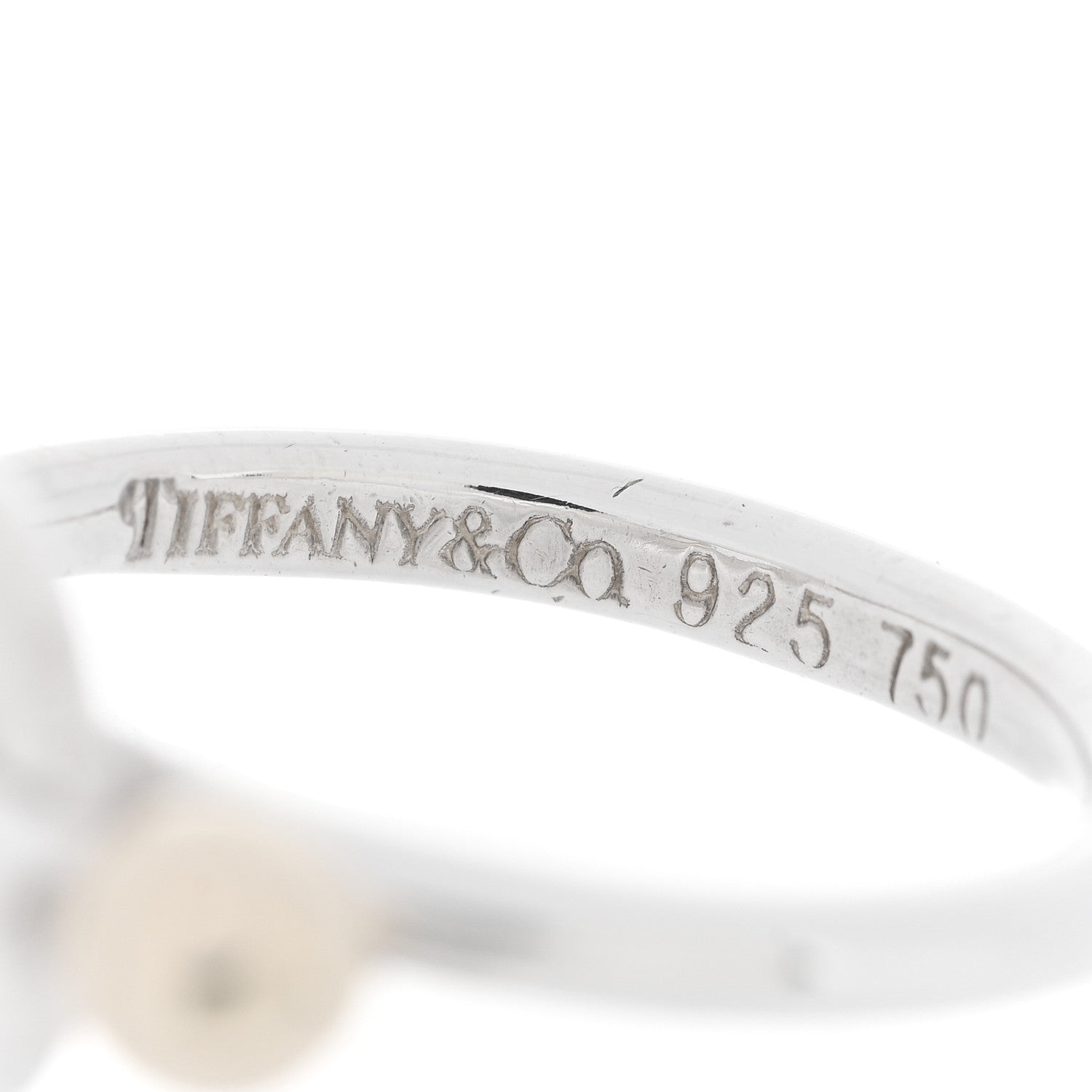 Tiffany Sterling Silver 18K Yellow Gold Love Knot Ring 47 4 4 of 4