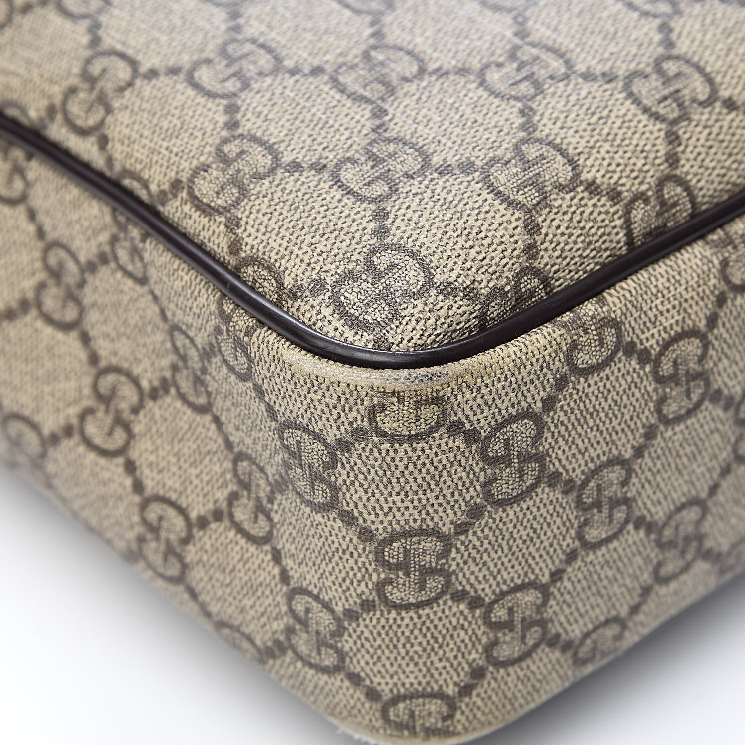 Gucci GG Plus Monogram Selleria Calfskin Medium Messenger Bag Beige Ebony Cocoa Dark Chocolate 17 of 20