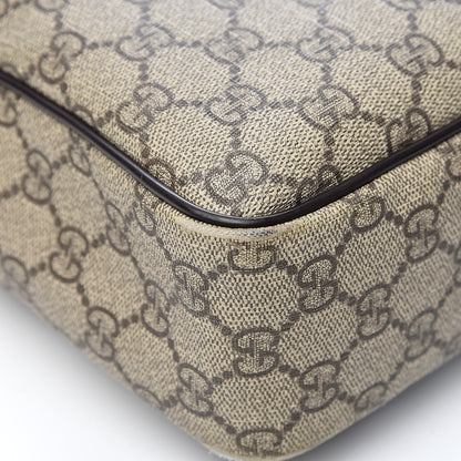 Gucci GG Plus Monogram Selleria Calfskin Medium Messenger Bag Beige Ebony Cocoa Dark Chocolate 17 of 20