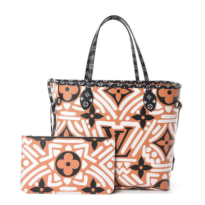 Louis Vuitton Monogram Giant Crafty Neverfull MM Creme Caramel 1 of 7