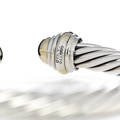 David Yurman Sterling Silver 14K Yellow Gold 7mm Cable Classics Bracelet 4 of 4