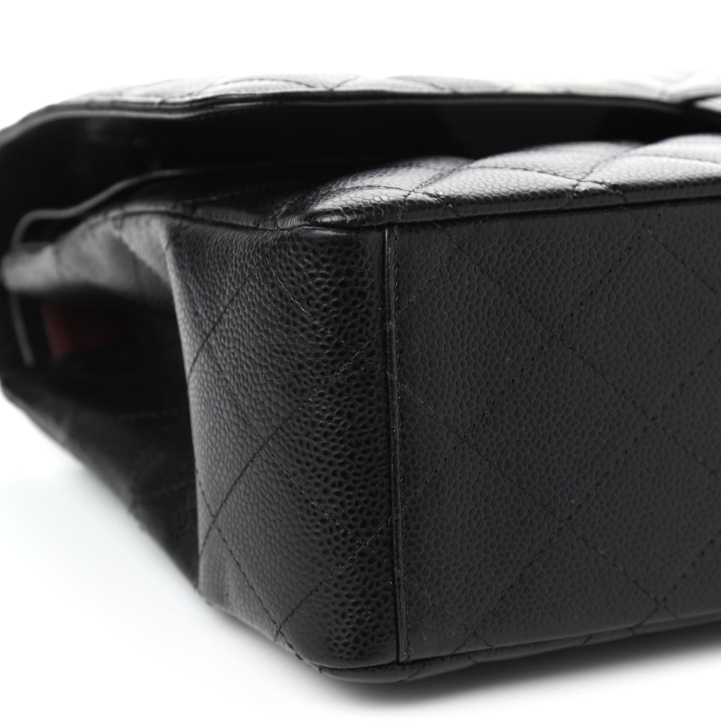 Caviar Quilted Maxi Double Flap Black