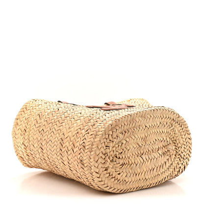 Celine Raffia Calfskin Triomphe Medium Panier Tan 3 of 8