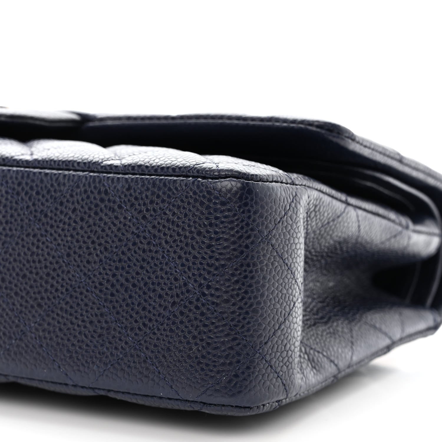 Chanel Caviar Quilted Medium Double Flap Navy 10 of 12
