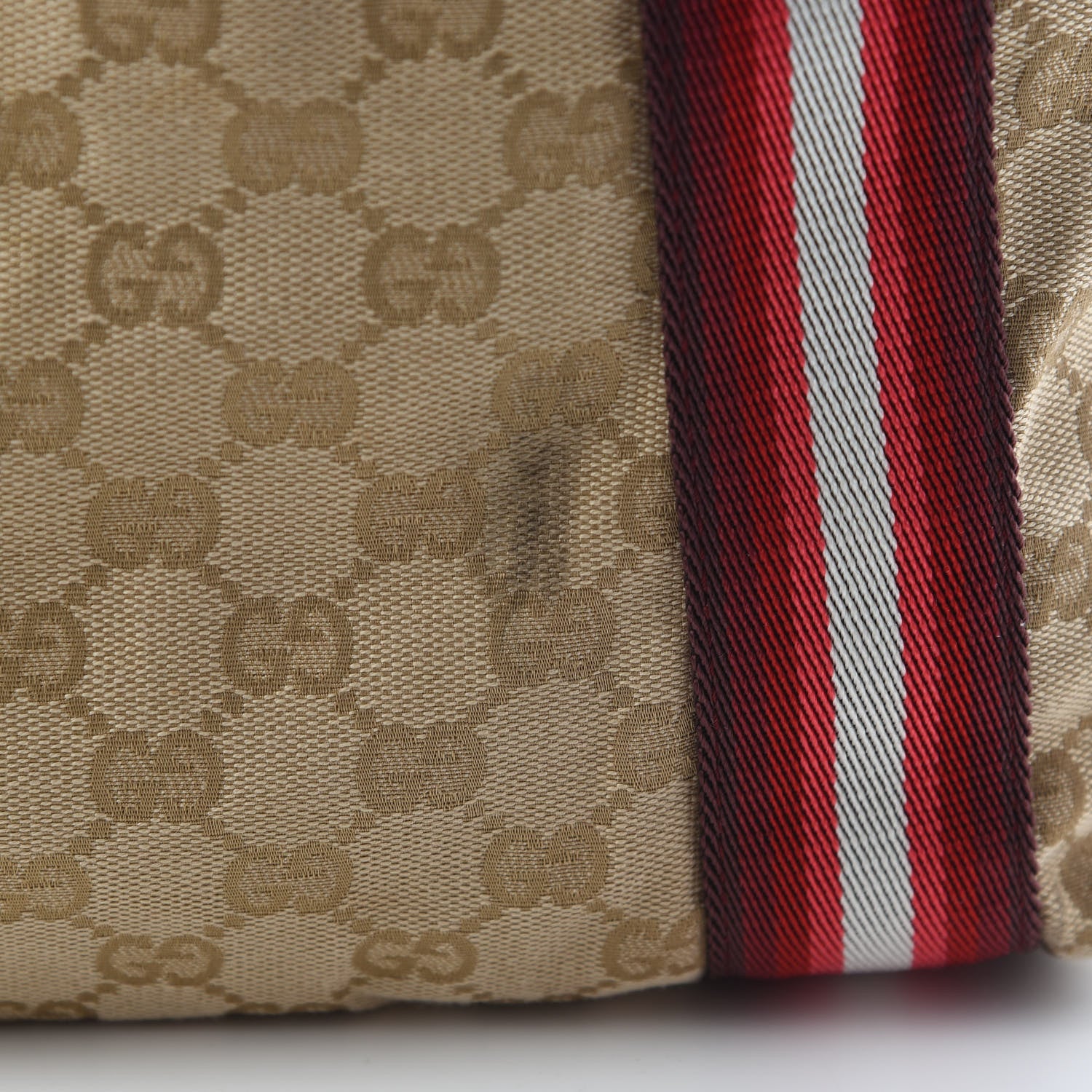 Gucci GG Monogram Medium Web Handle Vertical Tote Red 13 of 13