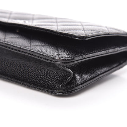 Chanel Caviar Quilted Wallet On Chain WOC Black 11 of 12