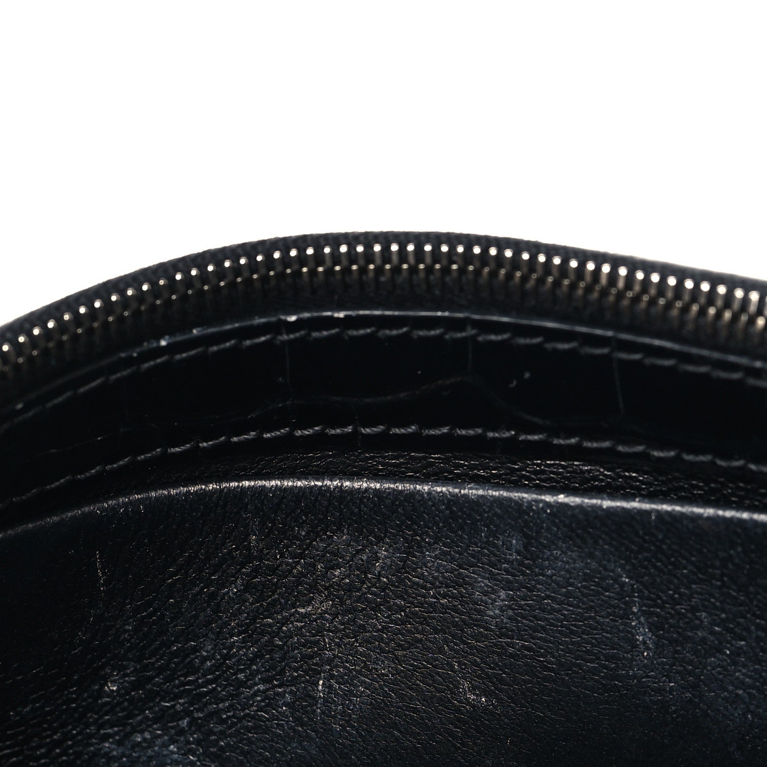 Balenciaga Shiny Calfskin Monochrome Crocodile Embossed Hourglass Chain Bag Black 10 of 10