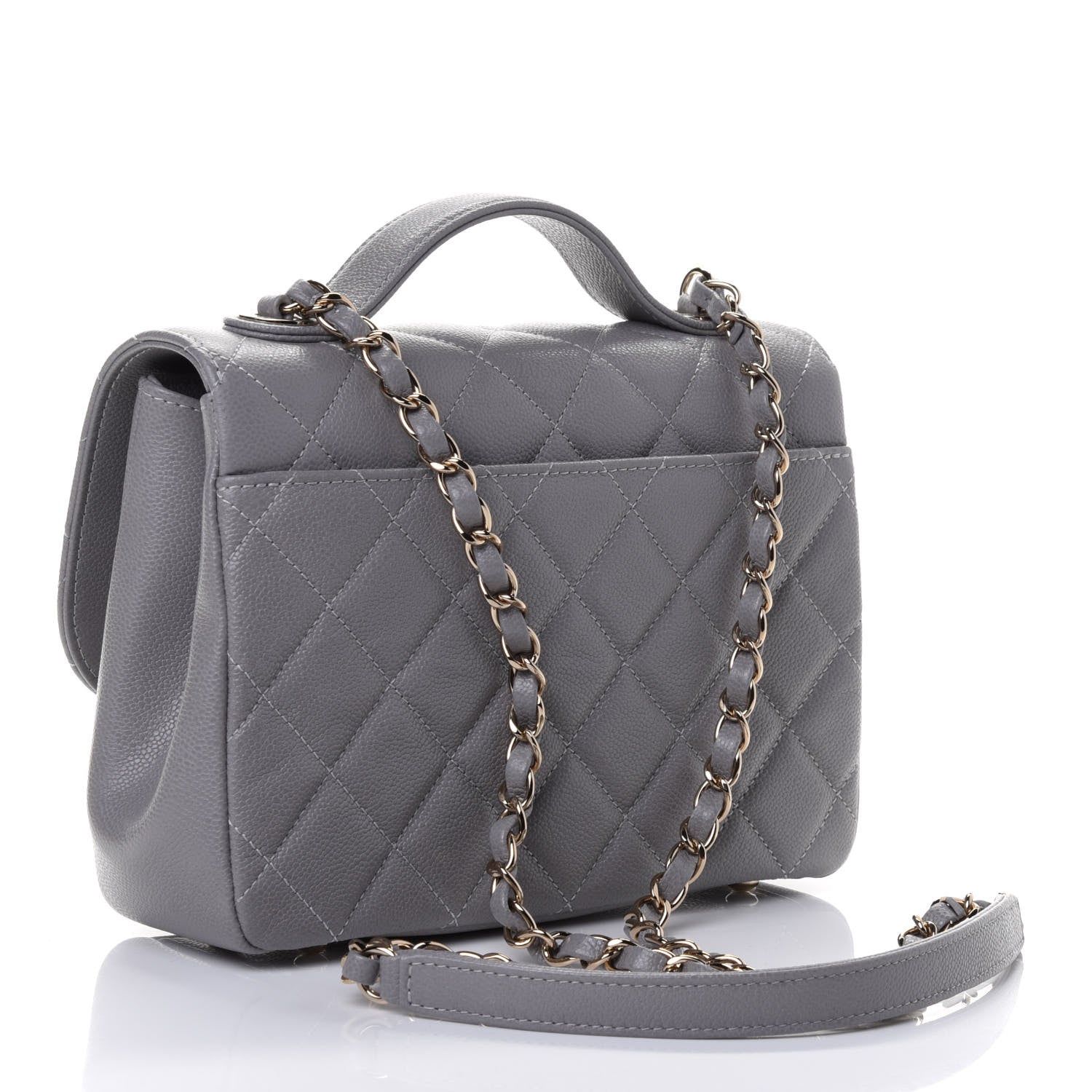 Chanel Caviar Quilted Medium Business Affinity Flap Grey 2 of 4
