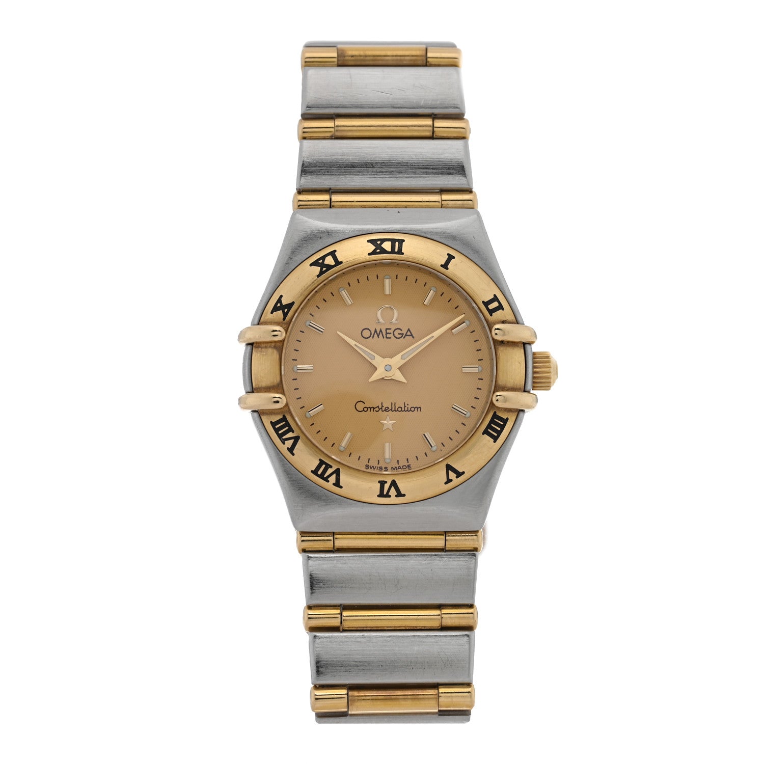 Omega Stainless Steel 18K Yellow Gold 22mm Constellation Quartz Watch Champagne 1262.10 1 of 4