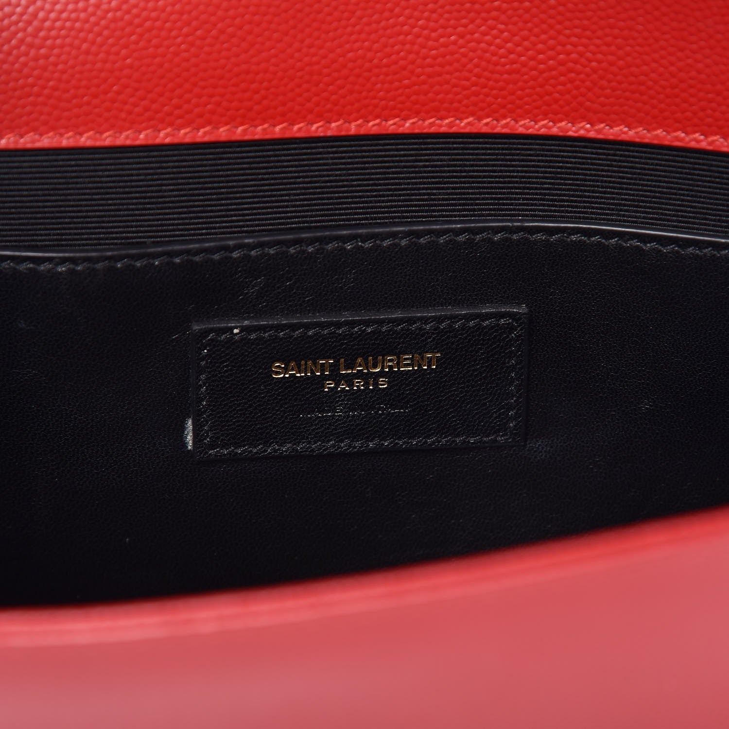 Saint Laurent Grain De Poudre Classic Monogram Cassandre Clutch New Red 6 of 9