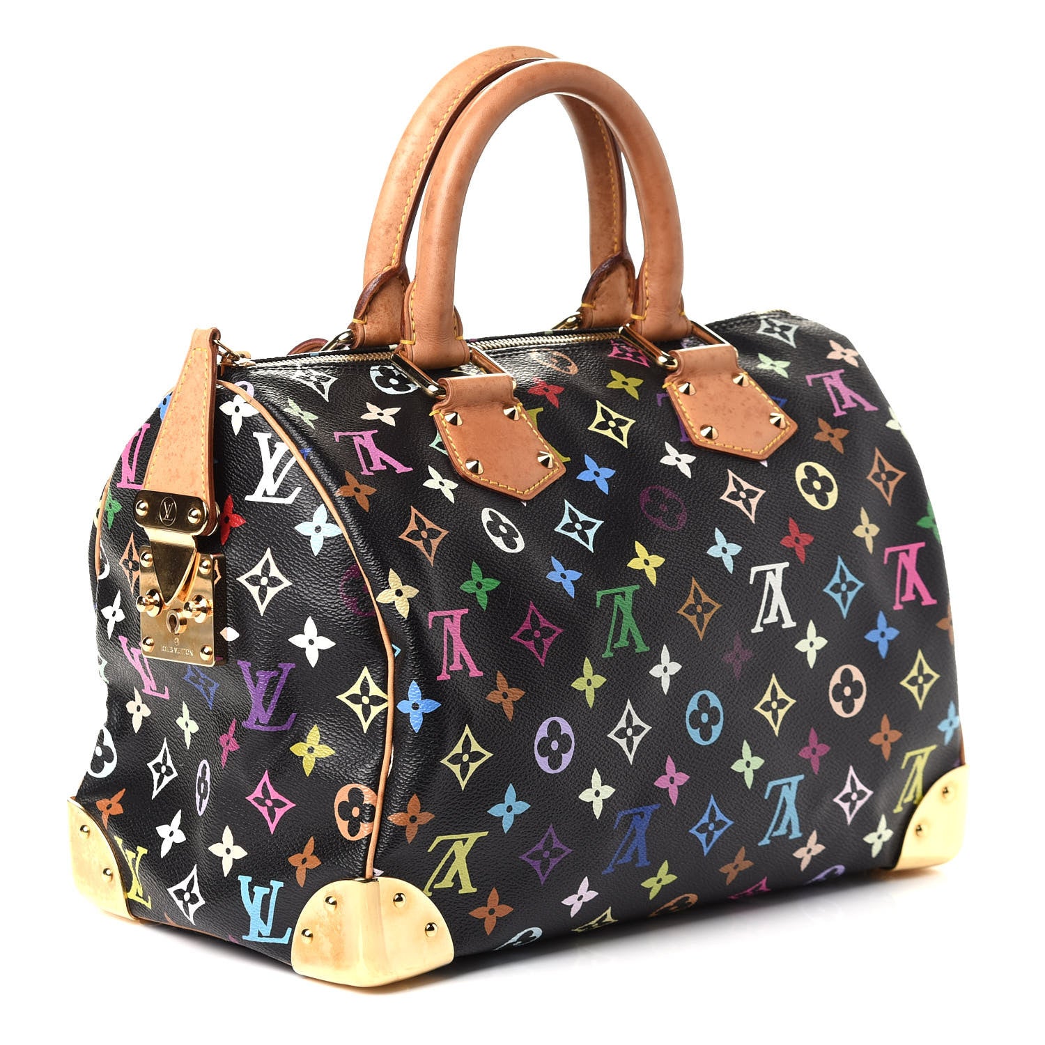 Louis Vuitton Monogram Multicolor Speedy 30 Black 3 of 8