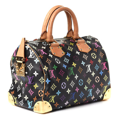 Louis Vuitton Monogram Multicolor Speedy 30 Black 3 of 8