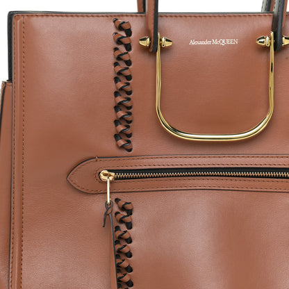 Alexander McQueen Calfskin The Tall Story Shoulder Bag Brown Black 9 of 11