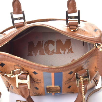 MCM Visetos Dog Bone Boston Bag Cognac 5 of 16