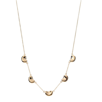 Tiffany 18K Yellow Gold Elsa Peretti 5 Bean Pendant Necklace 1 of 6