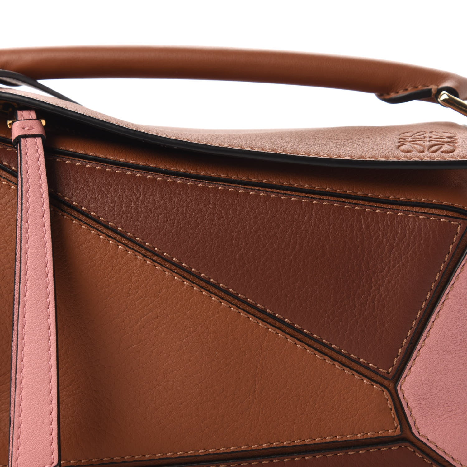 Loewe Calfskin Mini Puzzle Bag Tan Medium Pink 9 of 9