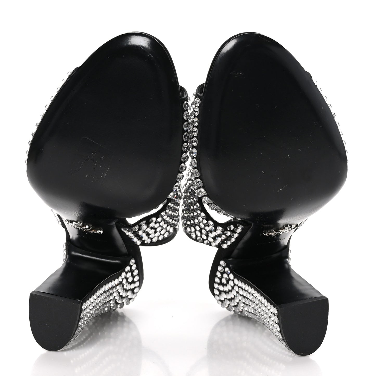 Satin Crystal Calzature Donna 105mm Sandals 39 Cristal