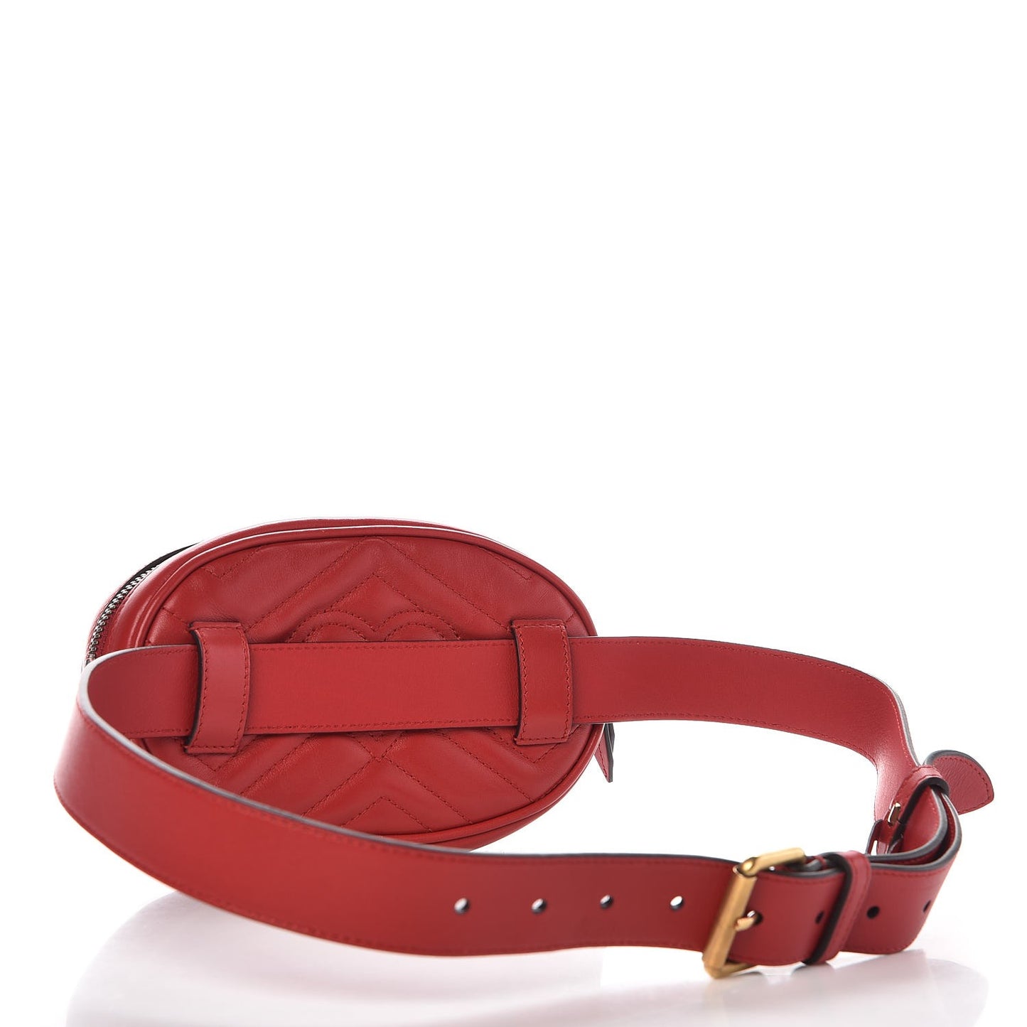 Calfskin Matelasse GG Marmont Belt Bag 85 34 Hibiscus Red