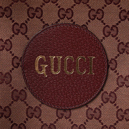 Gucci GG Monogram Script Logo Large Double Pocket Backpack Sahara Rubino Bordeaux 9 of 12