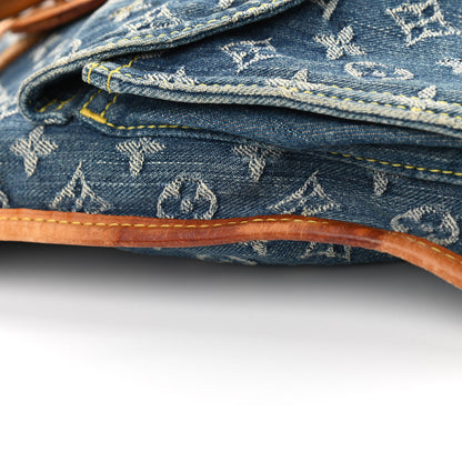 Louis Vuitton Monogram Denim Sac Plat Blue 14 of 14