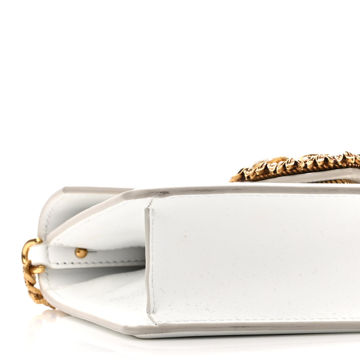 Smooth Calfskin Small Devotion Envelope Top Handle Bag White