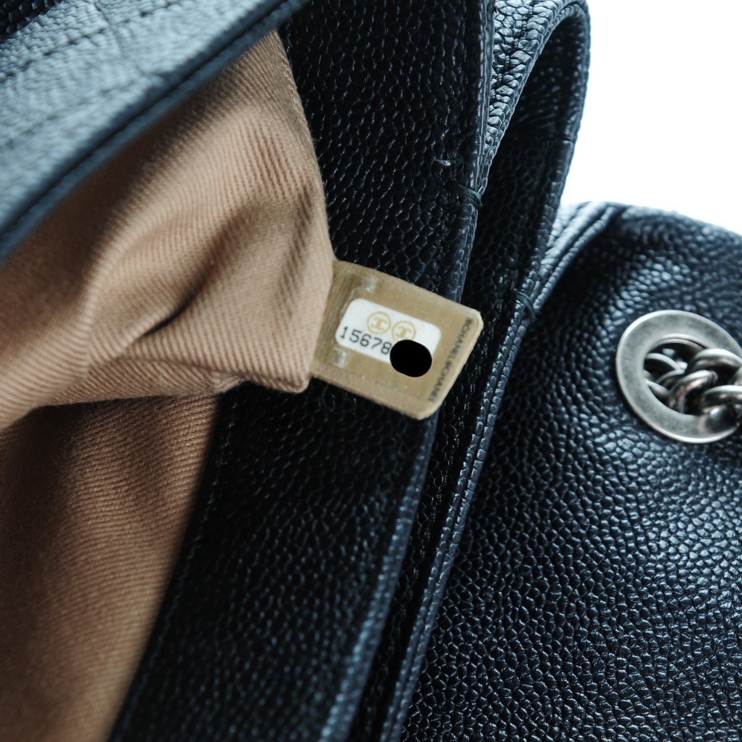 Caviar Quilted Medium Simply CC Flap Black