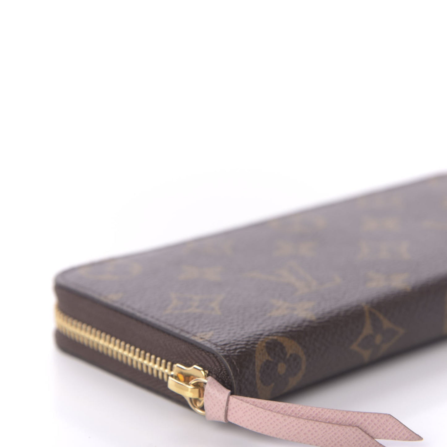 Monogram Clemence Wallet Rose Ballerine
