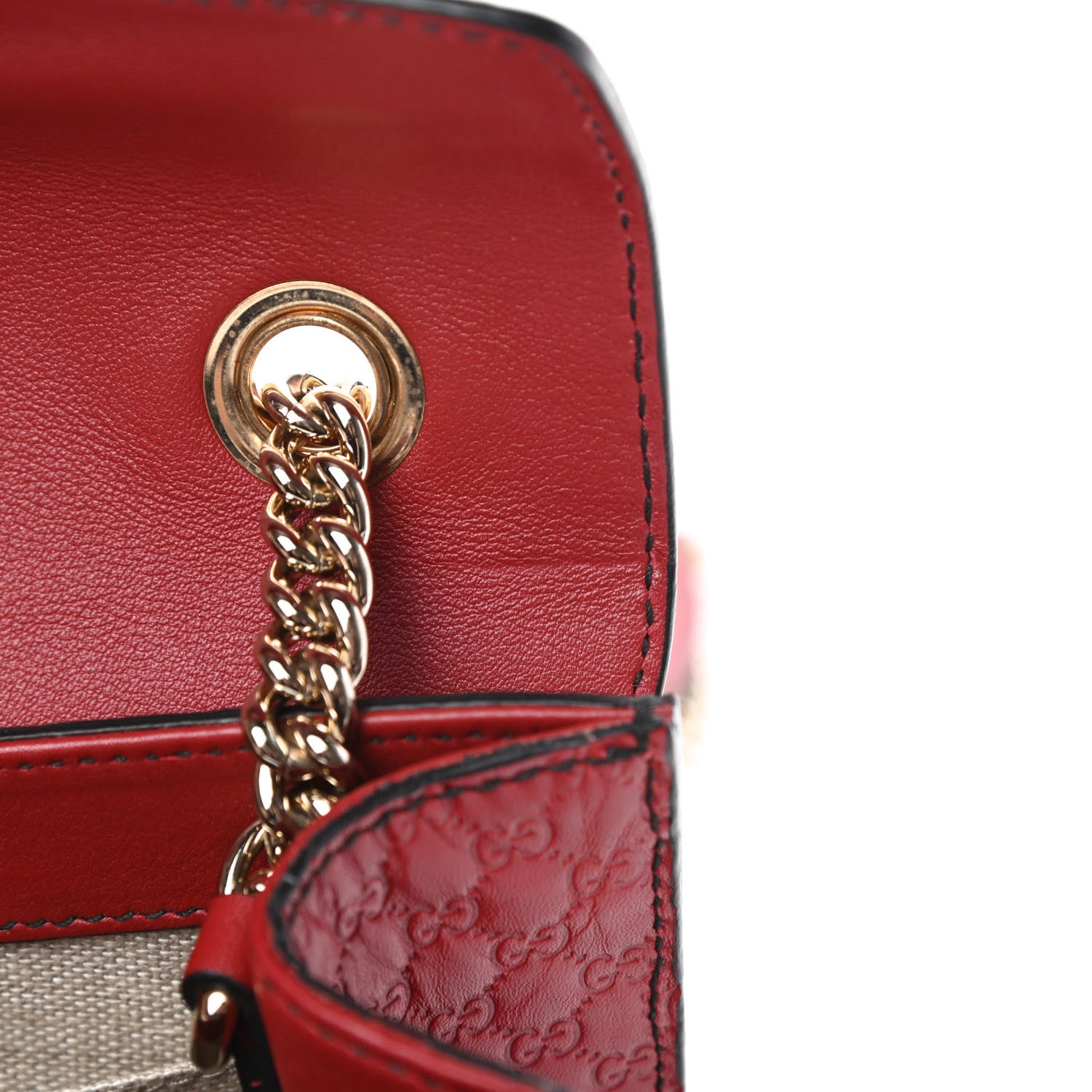 Gucci Soft Microguccissima Mini Emily Chain Shoulder Bag Rosso 11 of 15