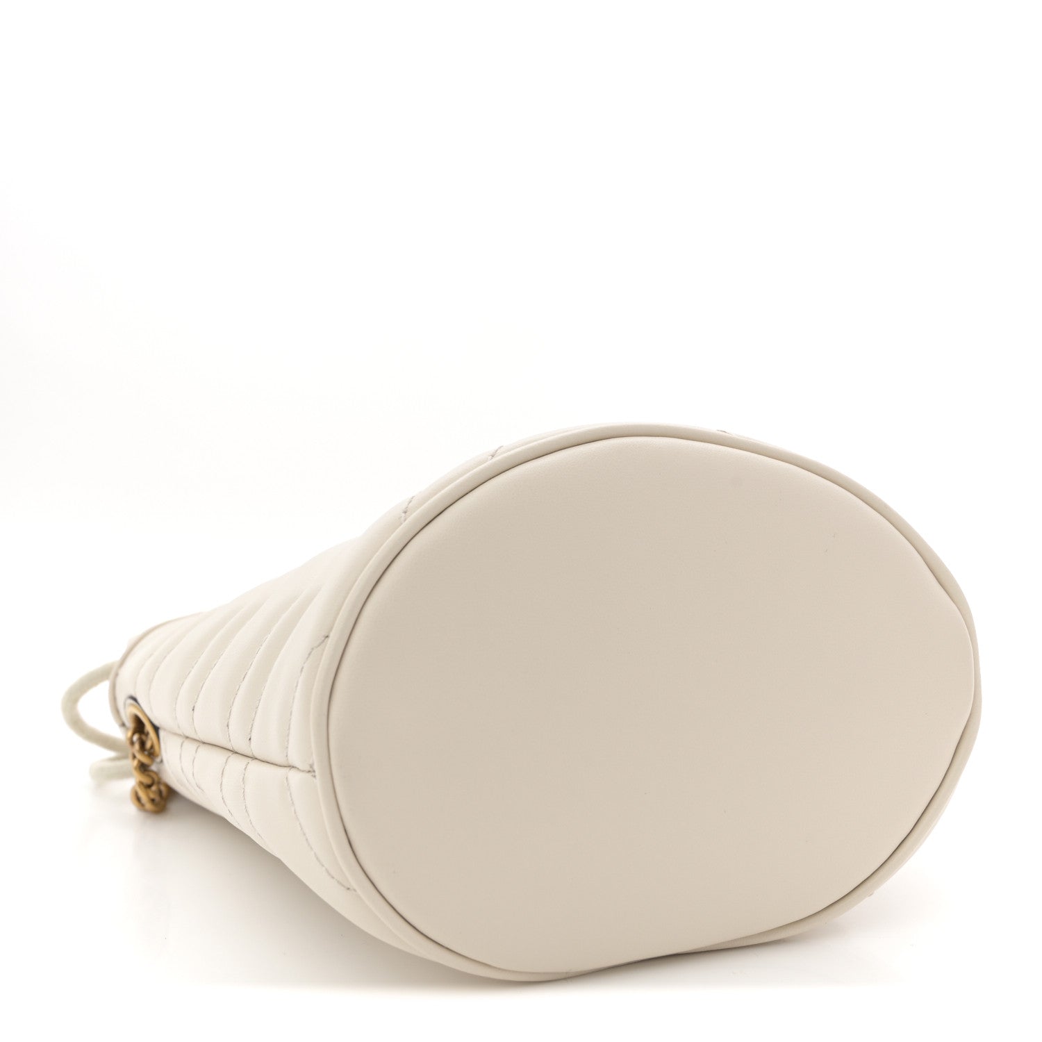 Gucci Calfskin Matelasse Mini GG Marmont 2.0 Bucket Bag White 4 of 10