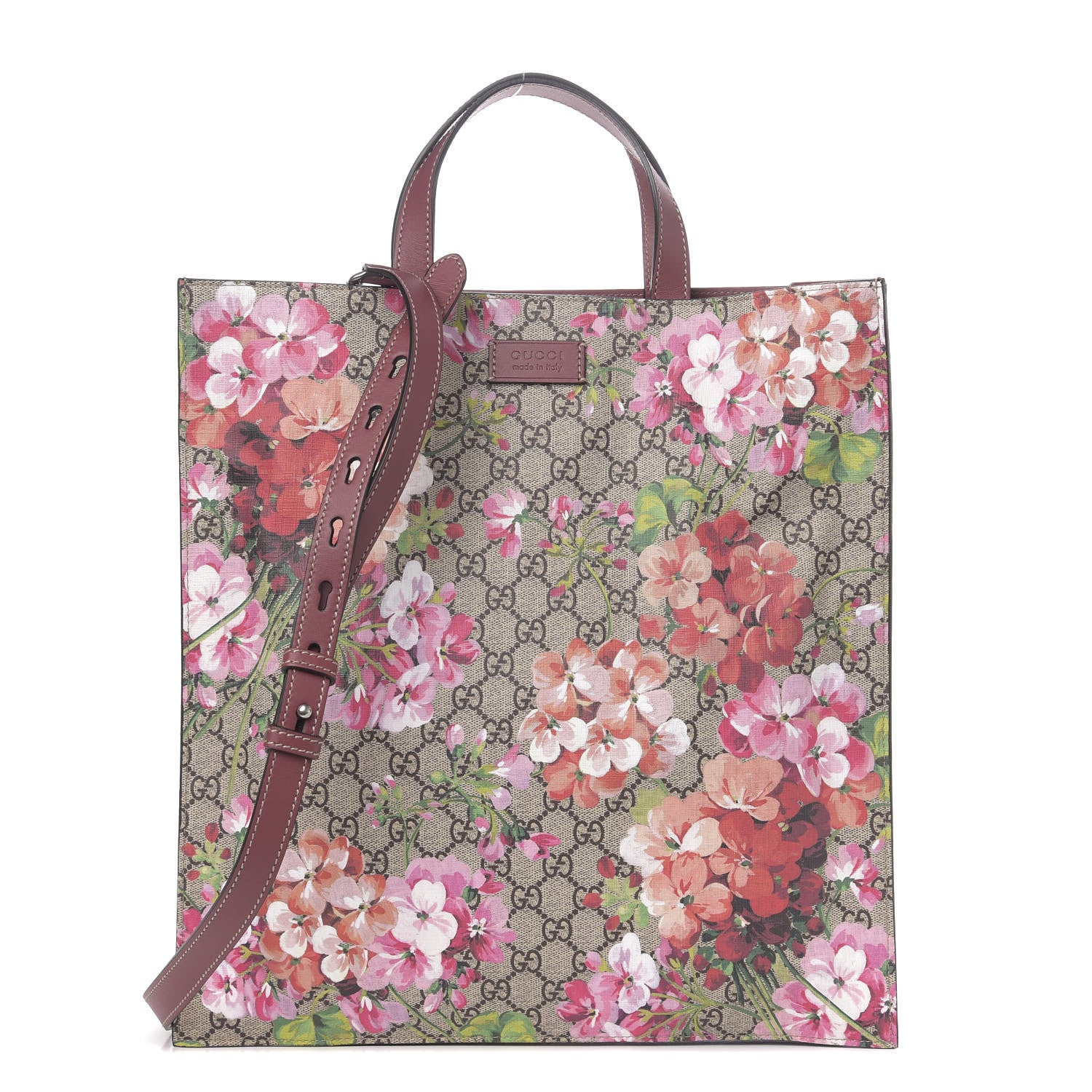 Gucci Soft GG Supreme Monogram Blooms Vertical Tote Beige Multicolor Dry Rose 1 of 9