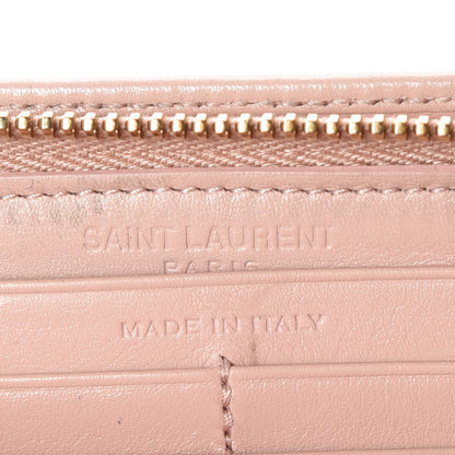Saint Laurent Calfskin Classic Zip Around Wallet Pink 6 of 18