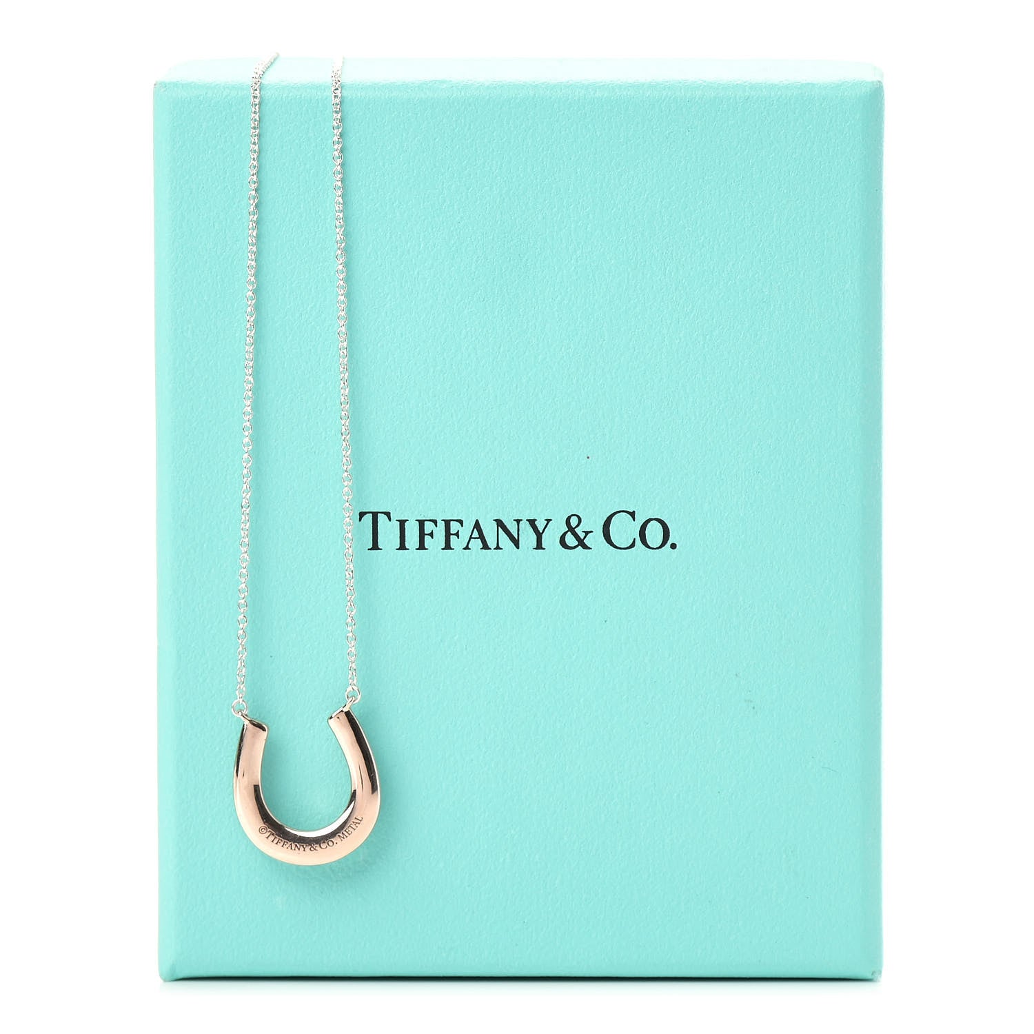Tiffany Sterling Silver Rubedo 1837 Horseshoe Pendant Necklace 7 of 7