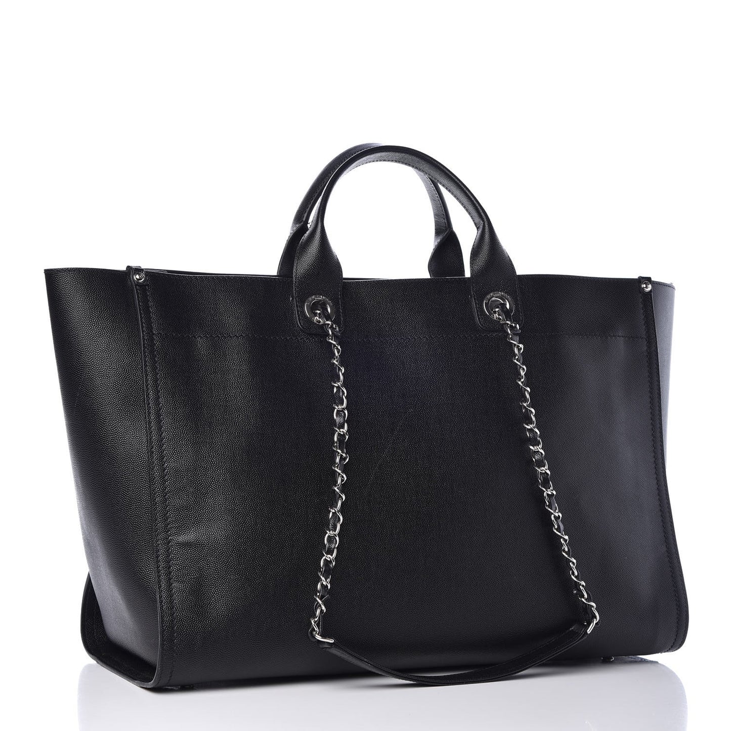 Caviar Extra Large Studded Deauville Tote Black