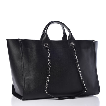 Chanel Caviar Extra Large Studded Deauville Tote Black 4 of 13