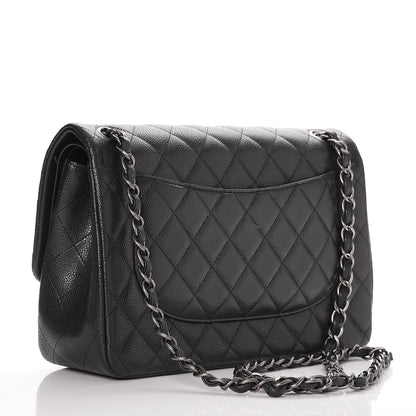 Chanel Caviar Quilted Jumbo Double Flap Black 4 of 9