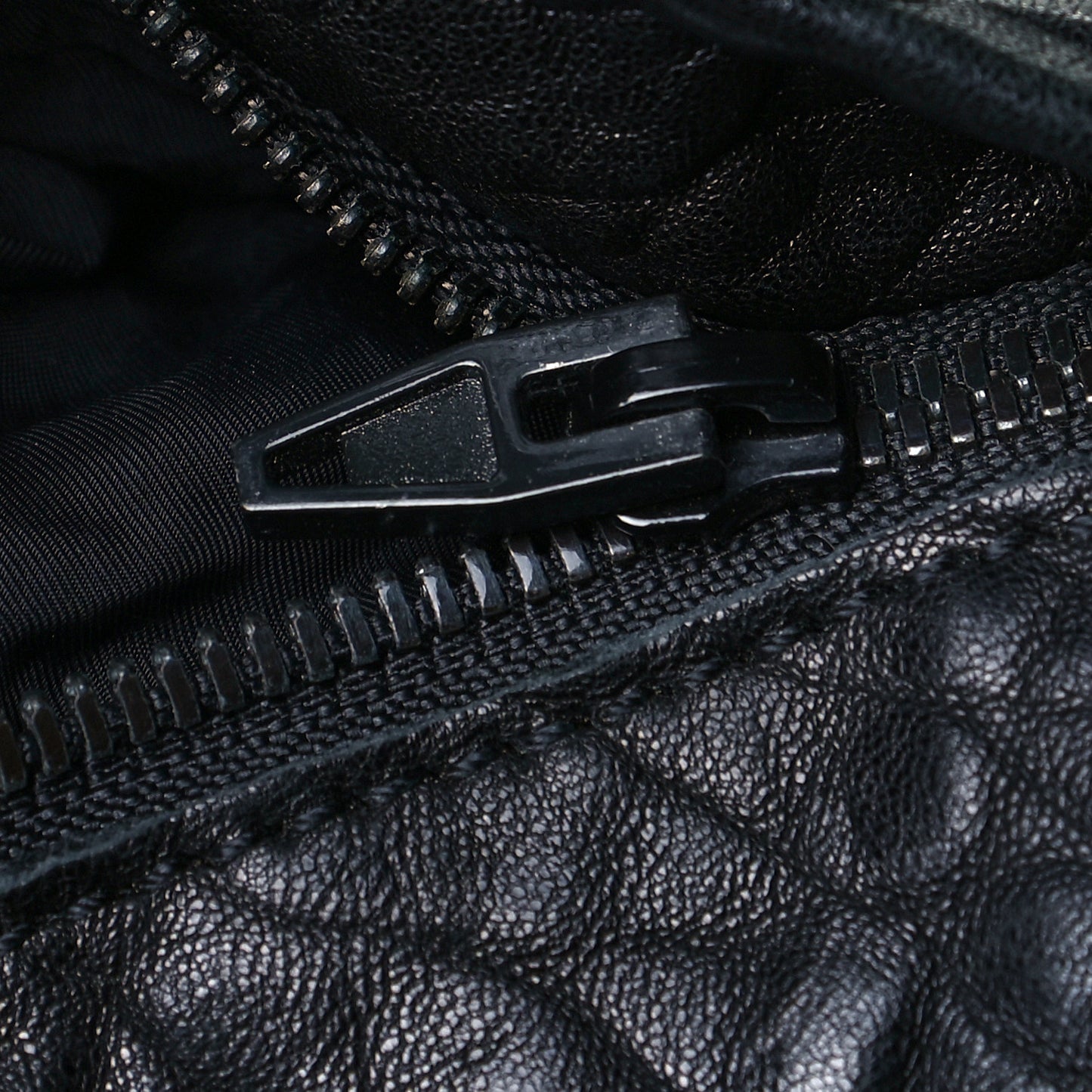Pebbled Lambskin Rockie Black Matte Black Hardware
