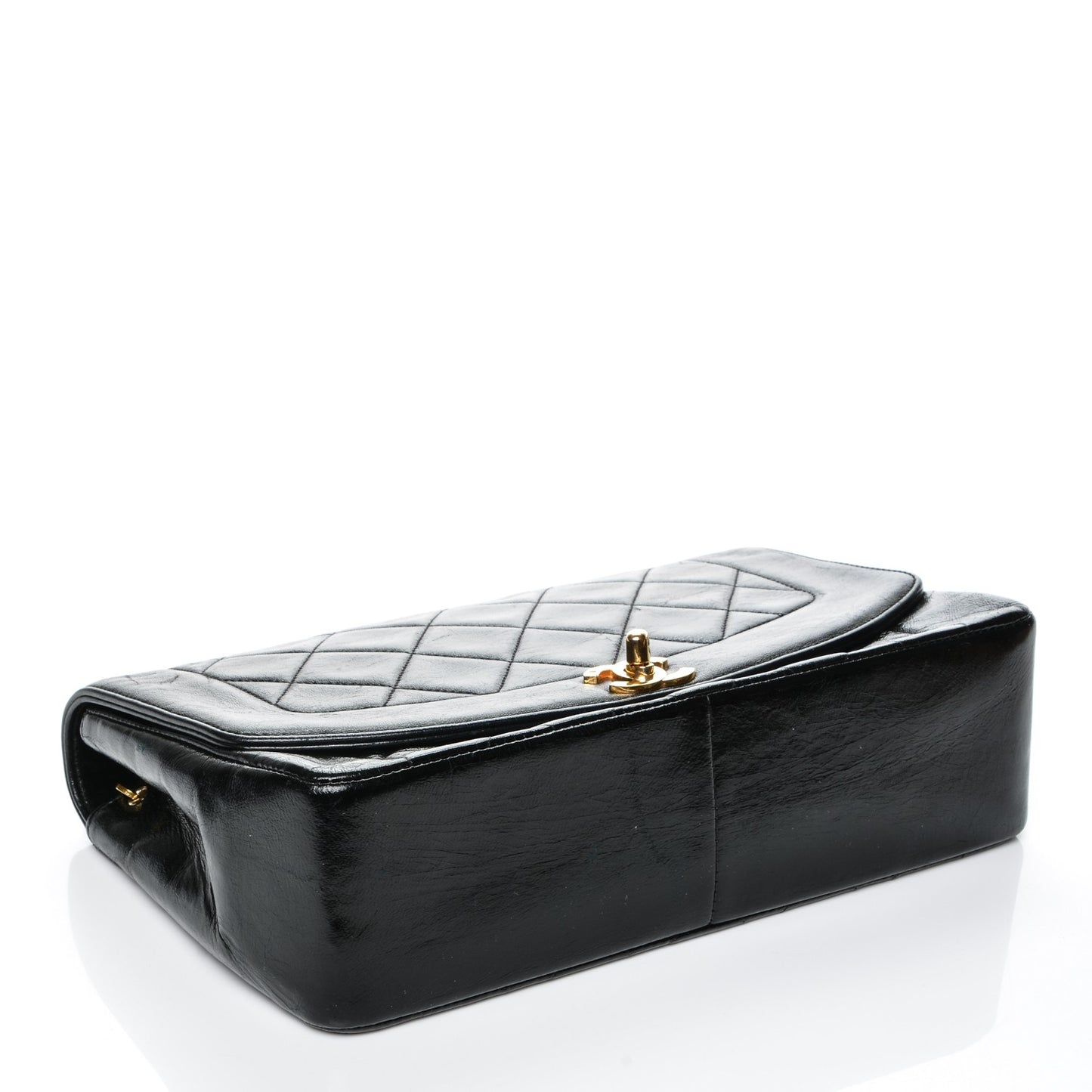 Lambskin Quilted Medium Single Flap Black