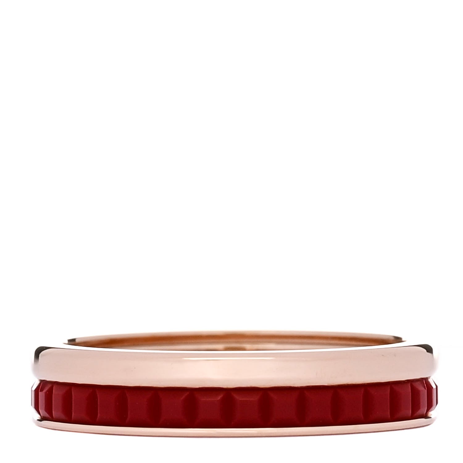 Boucheron 18K Pink Gold Red Ceramic Quatre Classique Wedding Band Ring 48 4.5 1 of 6