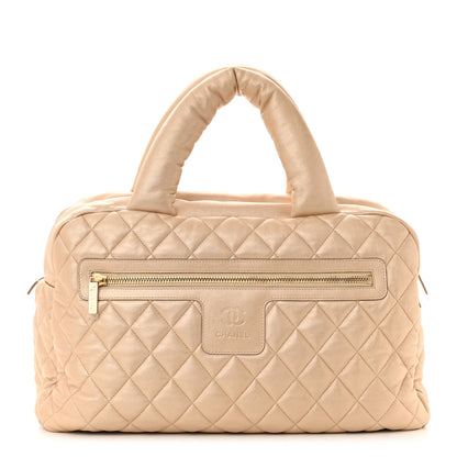 Chanel Lambskin COCO Cocoon Bowler Light Gold 1 of 10