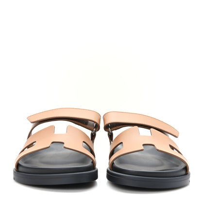 Hermes Calfskin Womens Chypre Sandals 37 Gold 2 of 9
