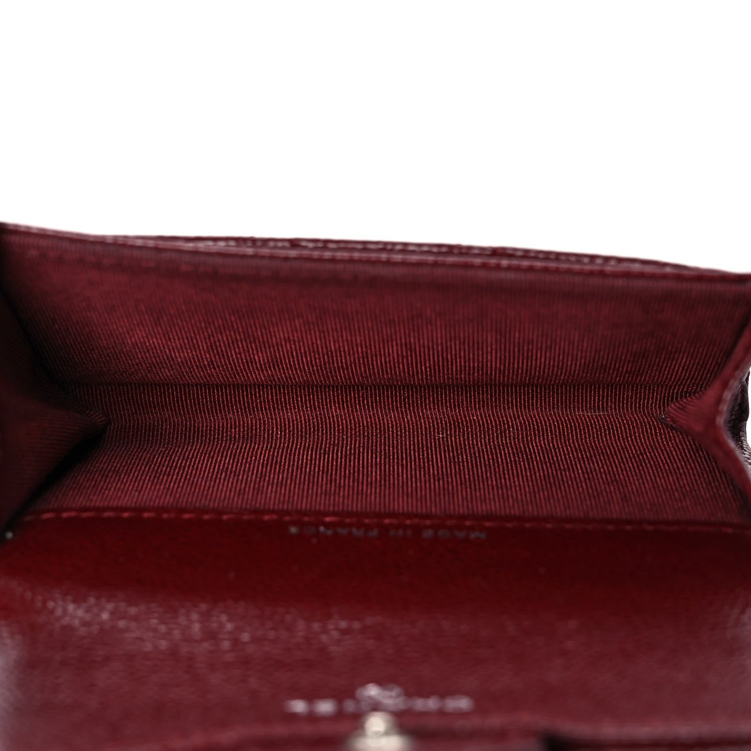 Chanel Caviar Quilted Flap Card Holder Wallet Burgundy 5 of 11