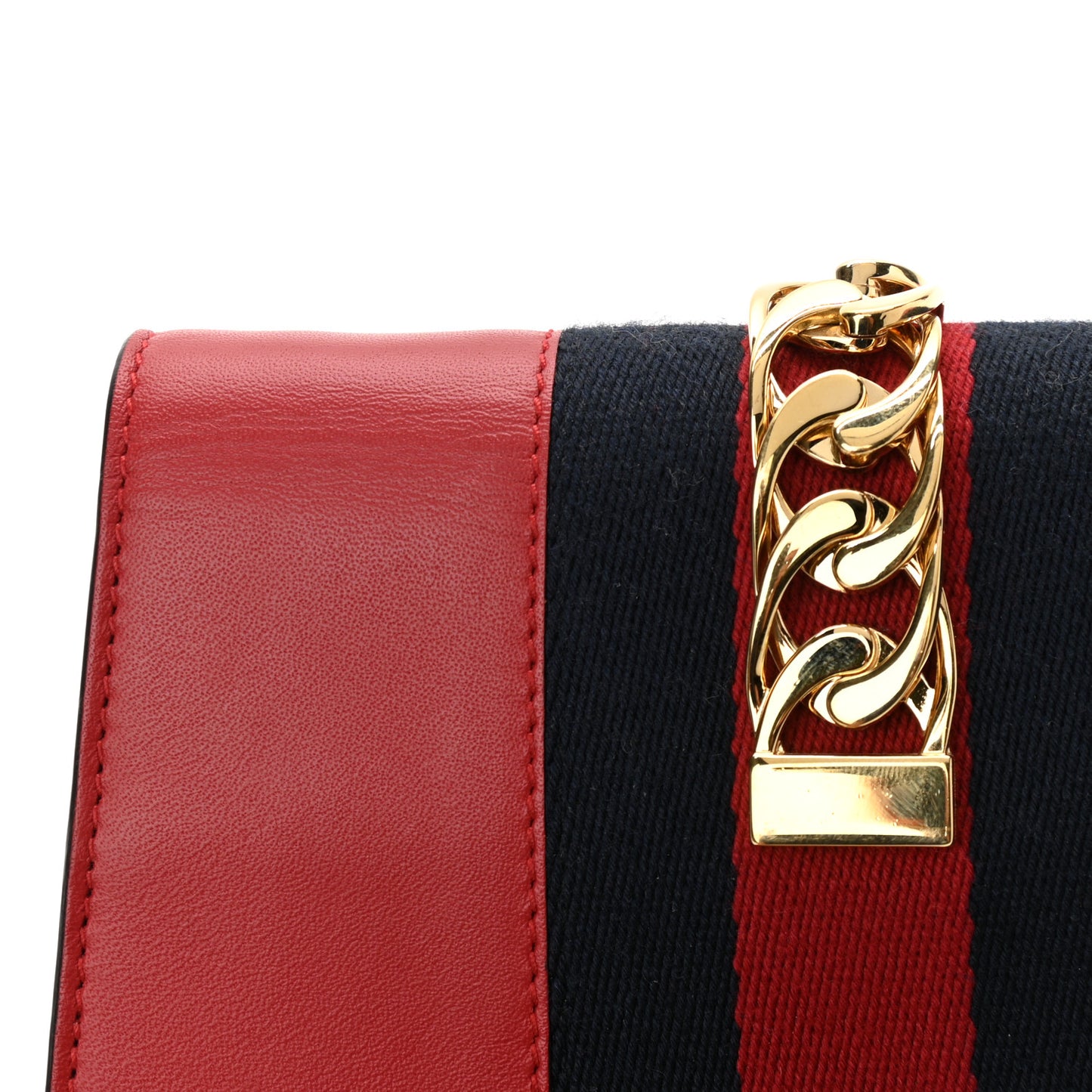 Calfskin Super Mini Sylvie Chain Shoulder Bag Hibiscus Red