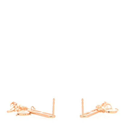 Hermes 18K Rose Gold Diamond Chaine D'Ancre Chaos Earrings 4 of 6