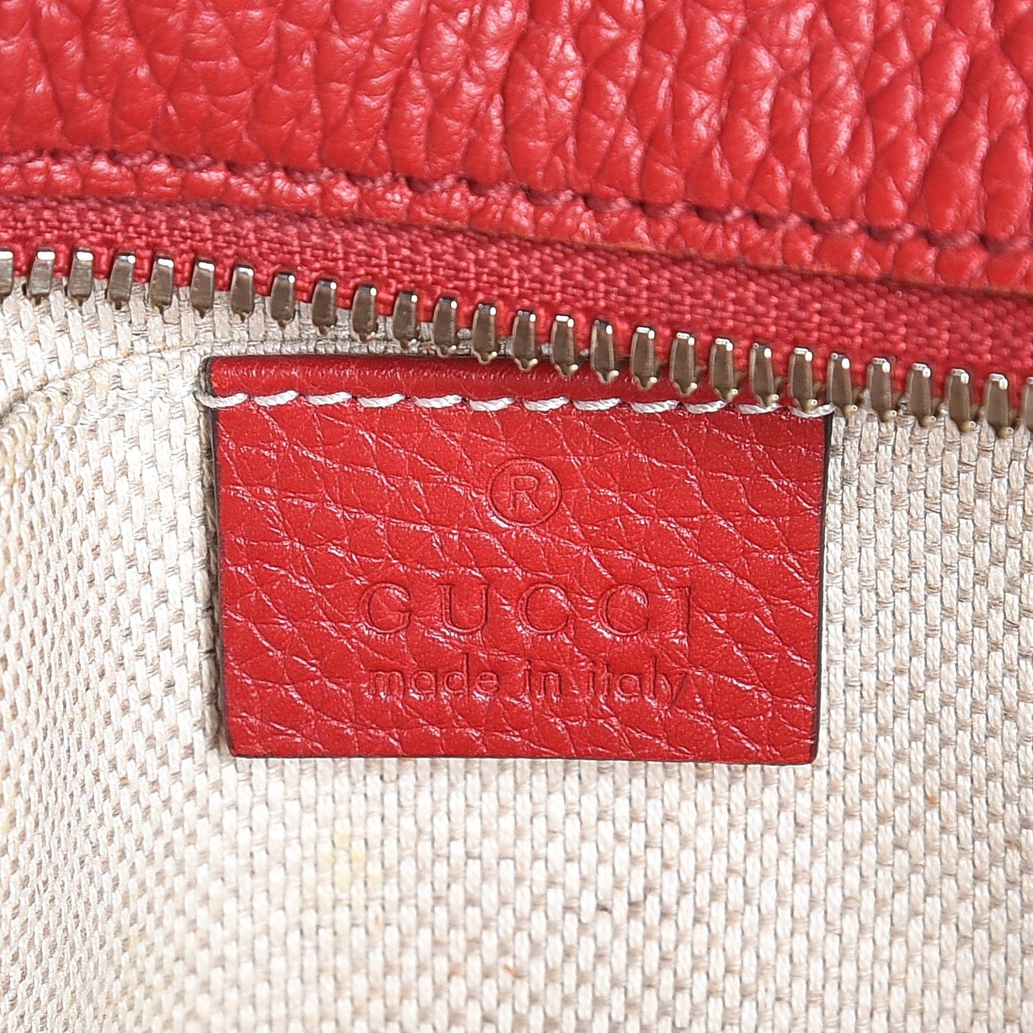 Pebbled Calfskin Small Soho Disco Bag Tabasco Red