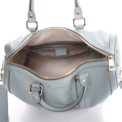Gucci Calfskin Microguccissima Trim Medium Boston Light Blue 6 of 12