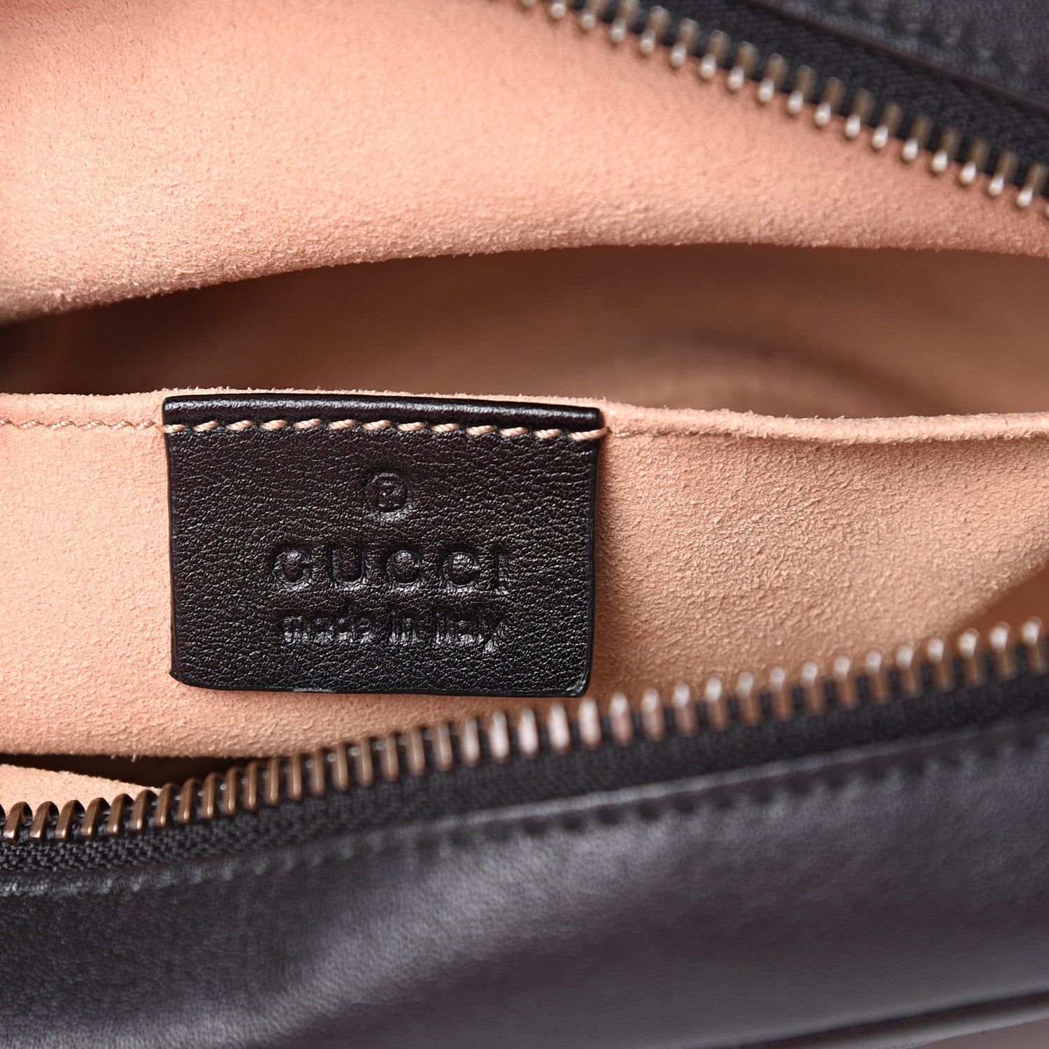 Gucci Calfskin Matelasse Mini GG Marmont Wrist Wallet Black 5 of 6