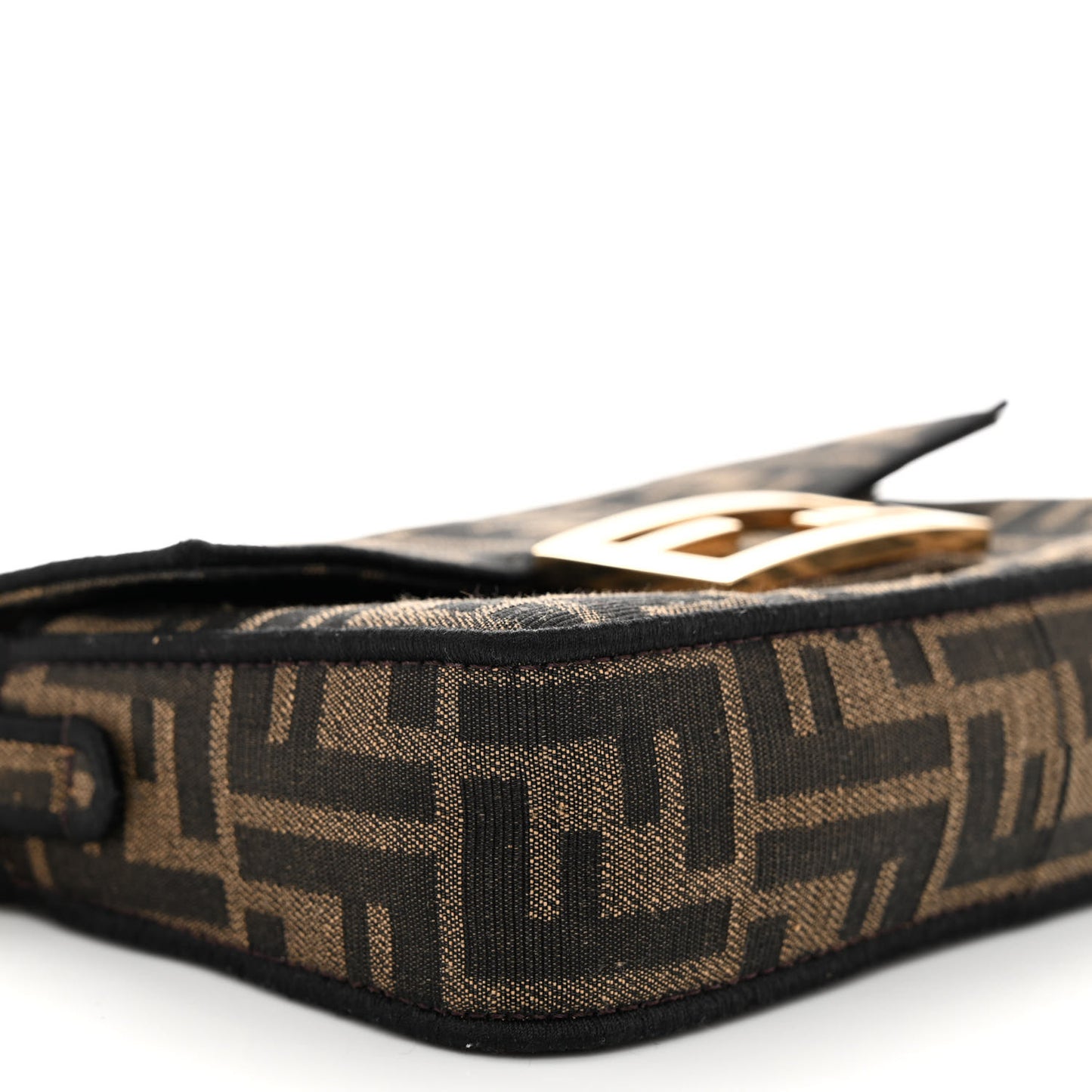 Fabric Jacquard FF 1974 Mini Baguette Tobacco Moro Black
