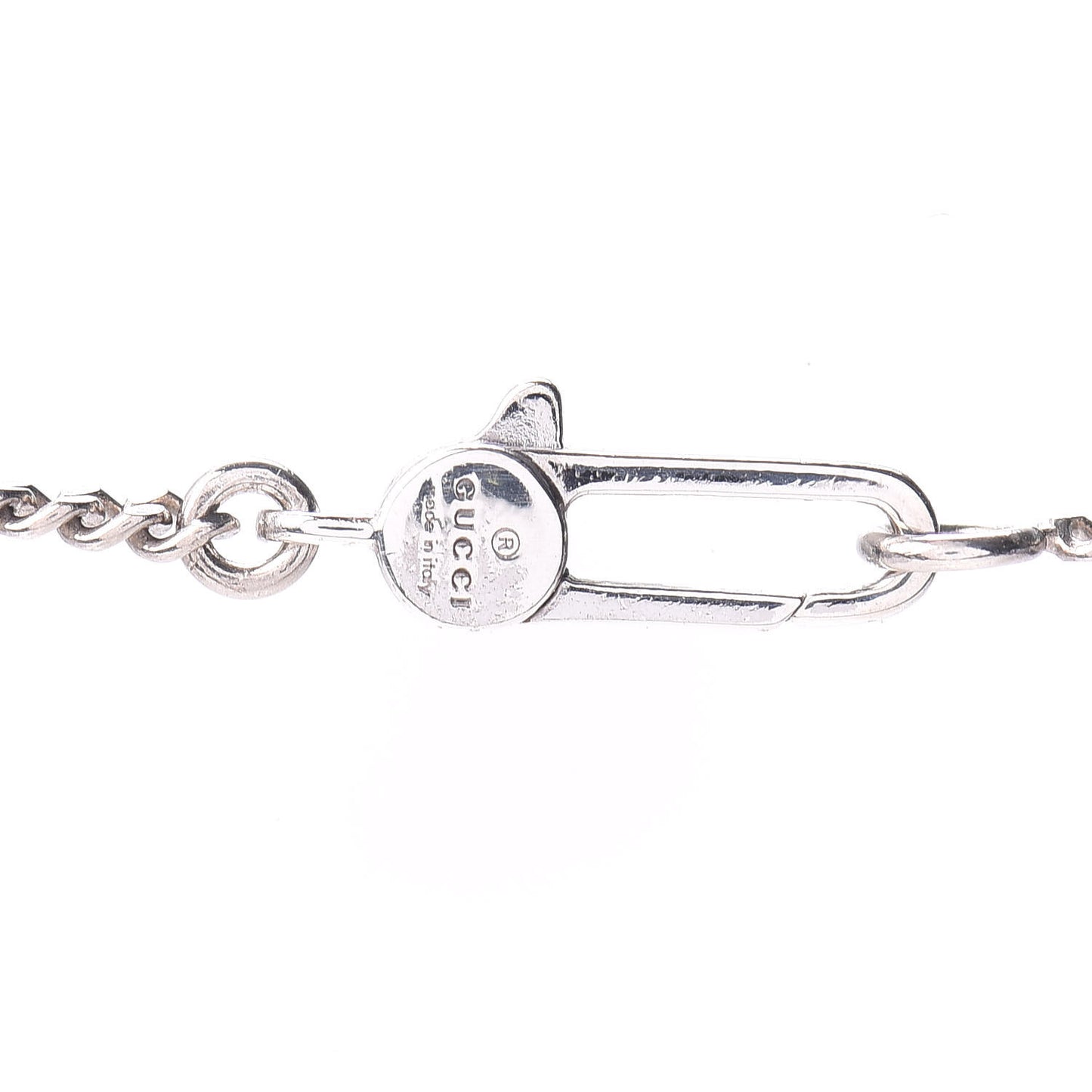 Sterling Silver GucciGhost Hamlet Skull Dog Tag Pendant Necklace