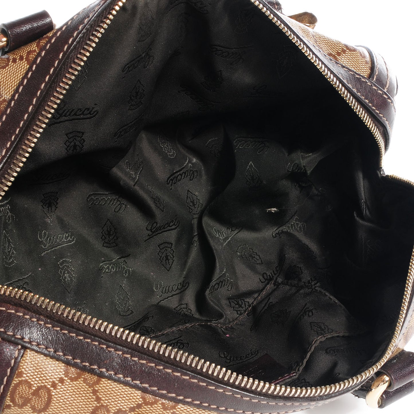 Crystal Monogram Duchessa Small Boston Bag Brown