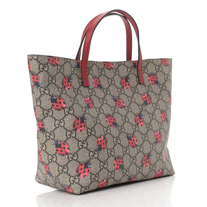 Gucci GG Supreme Monogram Childrens Ladybug Tote Red 3 of 11